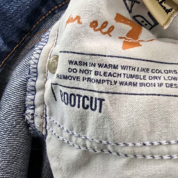 7 For All Mankind Jeans Womens 29 Vintage Y2K Light Wash Mid Rise Boot Denim - Picture 10 of 12